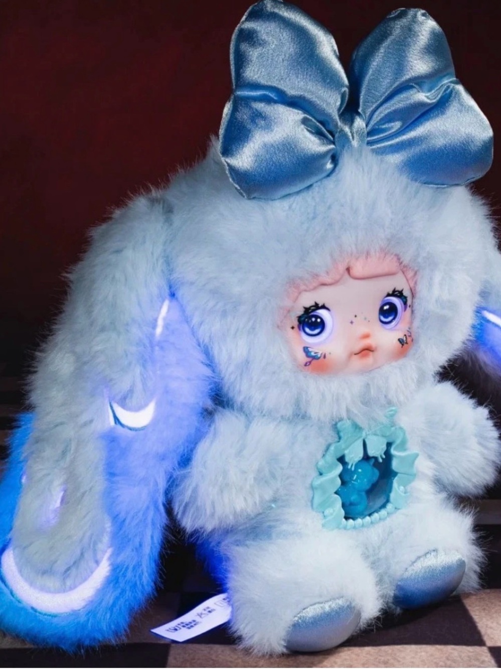 Nommi Solace 🩵 Fantasy World Blue Pink Bunny Butterfly Bag Charm Keychain Plush - Picture 12 of 12